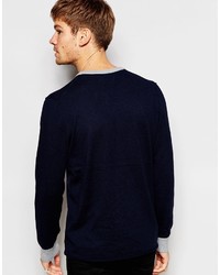 dunkelblauer Pullover mit einem Rundhalsausschnitt von Esprit