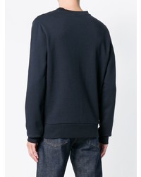 dunkelblauer Pullover mit einem Rundhalsausschnitt von Calvin Klein Jeans