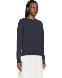 dunkelblauer Pullover mit einem Rundhalsausschnitt von Acne Studios