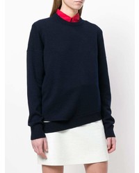 dunkelblauer Pullover mit einem Rundhalsausschnitt von Calvin Klein 205W39nyc