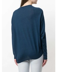 dunkelblauer Pullover mit einem Rundhalsausschnitt von Stella McCartney