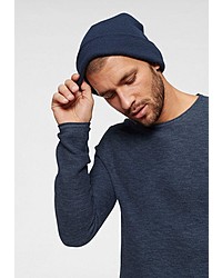 dunkelblauer Pullover mit einem Rundhalsausschnitt von edc by Esprit