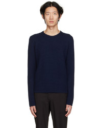 dunkelblauer Pullover mit einem Rundhalsausschnitt von Engineered Garments