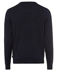 dunkelblauer Pullover mit einem Rundhalsausschnitt von Esprit