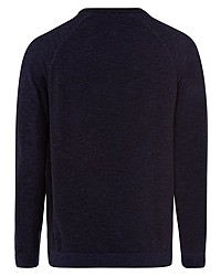 dunkelblauer Pullover mit einem Rundhalsausschnitt von Esprit