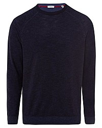 dunkelblauer Pullover mit einem Rundhalsausschnitt von Esprit