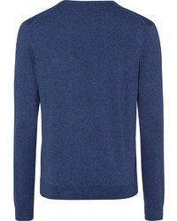 dunkelblauer Pullover mit einem Rundhalsausschnitt von Esprit