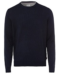 dunkelblauer Pullover mit einem Rundhalsausschnitt von Esprit