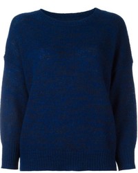 dunkelblauer Pullover mit einem Rundhalsausschnitt von Etoile Isabel Marant
