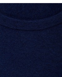 dunkelblauer Pullover mit einem Rundhalsausschnitt von Falke