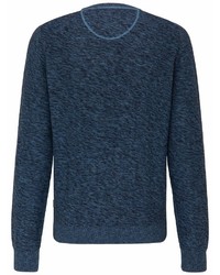 dunkelblauer Pullover mit einem Rundhalsausschnitt von Fynch Hatton