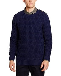 dunkelblauer Pullover mit einem Rundhalsausschnitt von Gant