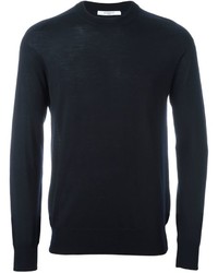 dunkelblauer Pullover mit einem Rundhalsausschnitt von Givenchy