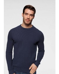 dunkelblauer Pullover mit einem Rundhalsausschnitt von Izod