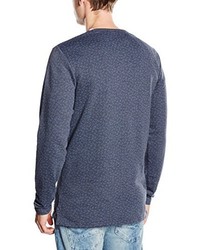 dunkelblauer Pullover mit einem Rundhalsausschnitt von Jack & Jones