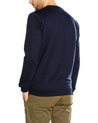 dunkelblauer Pullover mit einem Rundhalsausschnitt von Jack & Jones