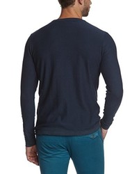 dunkelblauer Pullover mit einem Rundhalsausschnitt von Jack & Jones