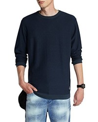 dunkelblauer Pullover mit einem Rundhalsausschnitt von Jack & Jones