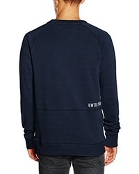 dunkelblauer Pullover mit einem Rundhalsausschnitt von Jack & Jones