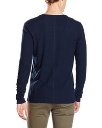 dunkelblauer Pullover mit einem Rundhalsausschnitt von Jack & Jones