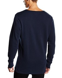 dunkelblauer Pullover mit einem Rundhalsausschnitt von Jack & Jones