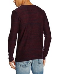 dunkelblauer Pullover mit einem Rundhalsausschnitt von Jack & Jones