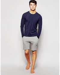 dunkelblauer Pullover mit einem Rundhalsausschnitt von Jack and Jones