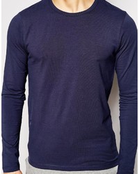 dunkelblauer Pullover mit einem Rundhalsausschnitt von Jack and Jones