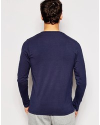 dunkelblauer Pullover mit einem Rundhalsausschnitt von Jack and Jones