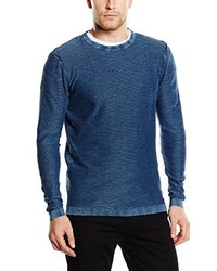 dunkelblauer Pullover mit einem Rundhalsausschnitt von Jack & Jones