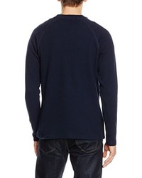 dunkelblauer Pullover mit einem Rundhalsausschnitt von JACK & JONES PREMIUM