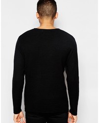 dunkelblauer Pullover mit einem Rundhalsausschnitt von Jack and Jones