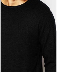 dunkelblauer Pullover mit einem Rundhalsausschnitt von Jack and Jones