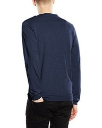 dunkelblauer Pullover mit einem Rundhalsausschnitt von JACK & JONES VINTAGE