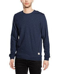 dunkelblauer Pullover mit einem Rundhalsausschnitt von JACK & JONES VINTAGE