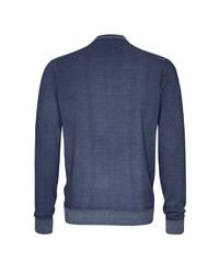 dunkelblauer Pullover mit einem Rundhalsausschnitt von Jacques Britt