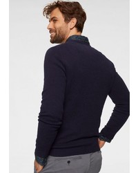 dunkelblauer Pullover mit einem Rundhalsausschnitt von Joop Jeans