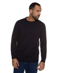 dunkelblauer Pullover mit einem Rundhalsausschnitt von JP1880