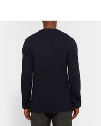 dunkelblauer Pullover mit einem Rundhalsausschnitt von Acne Studios