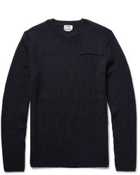 dunkelblauer Pullover mit einem Rundhalsausschnitt von Acne Studios