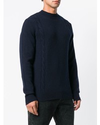 dunkelblauer Pullover mit einem Rundhalsausschnitt von A.P.C.