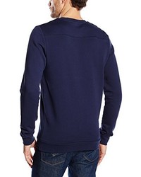 dunkelblauer Pullover mit einem Rundhalsausschnitt von Le Coq Sportif