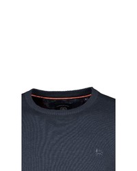 dunkelblauer Pullover mit einem Rundhalsausschnitt von LERROS