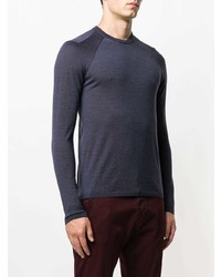 dunkelblauer Pullover mit einem Rundhalsausschnitt von Roberto Collina