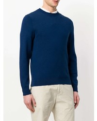 dunkelblauer Pullover mit einem Rundhalsausschnitt von A.P.C.