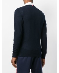 dunkelblauer Pullover mit einem Rundhalsausschnitt von Moncler
