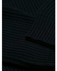 dunkelblauer Pullover mit einem Rundhalsausschnitt von Maison Margiela