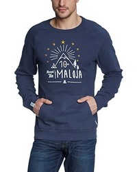 dunkelblauer Pullover mit einem Rundhalsausschnitt von Maloja