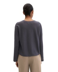 dunkelblauer Pullover mit einem Rundhalsausschnitt von Marc O'Polo