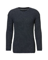 dunkelblauer Pullover mit einem Rundhalsausschnitt von Marc O'Polo